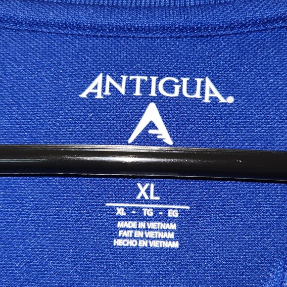 KU Embroidered Jayhawk Logo Antigua Men's XL Blue Polo - Picture 4 of 8